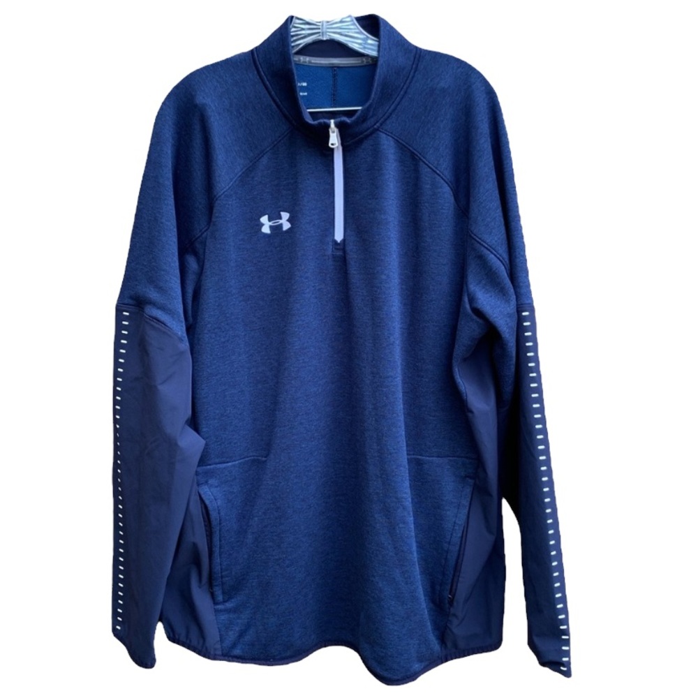 Men's UA Navy Blue Knit Warm-Up 1/4 Zip